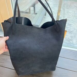 Madewell Navy Suede Tote Bag